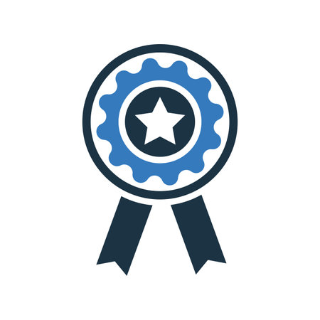 Achievement, award, ribbon, quality icon. Simple editable vector graphics.のイラスト素材