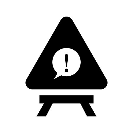 Alert, attention, danger icon. Black vector design.のイラスト素材