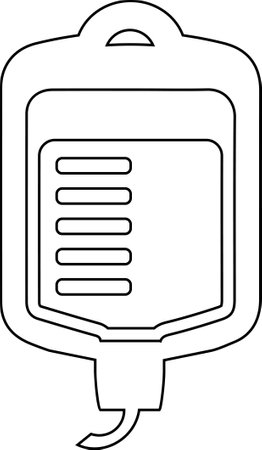 Bag, blood, saline, transfusion outline icon.のイラスト素材