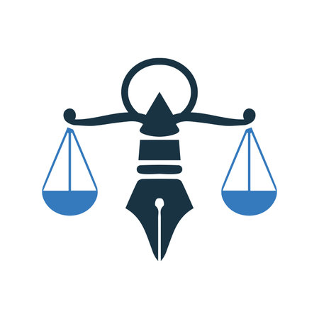 Balance, insurance law, legal assistance, scale icon. Vector illustration.のイラスト素材