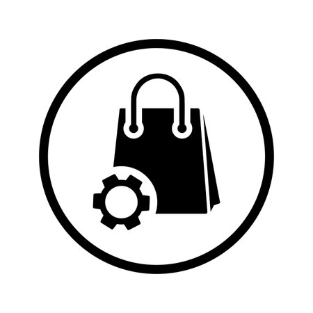 Bag setting, setting, shopping bag iconのイラスト素材