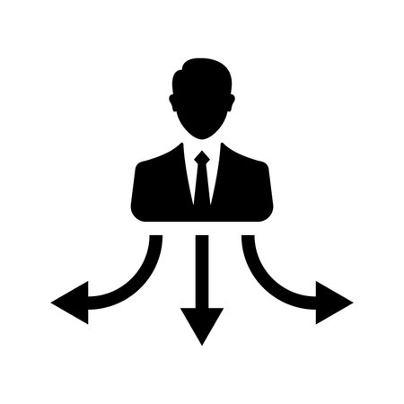 Business, choice icon. Black vector design.のイラスト素材