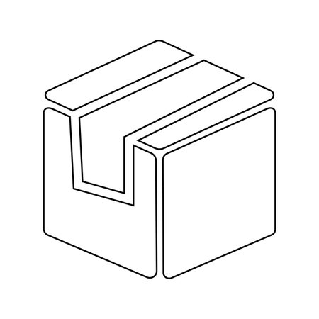 Box, delivery, product icon. Outline vector design.のイラスト素材