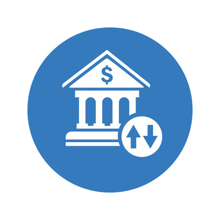 Bank transaction, bank, online icon. Rounded vector designのイラスト素材