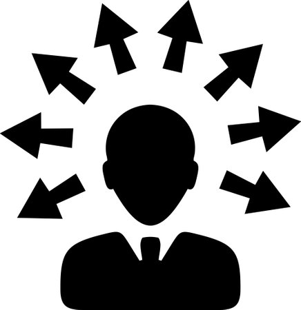 Business, direction, management icon. Black vector design.のイラスト素材