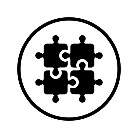 Business, collaboration, seo integration icon. Black vector.のイラスト素材