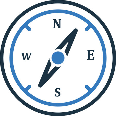 Compass, discover, navigation, direction icon. Simple editable vector graphics.のイラスト素材