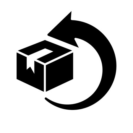 Box, delivery return iconのイラスト素材
