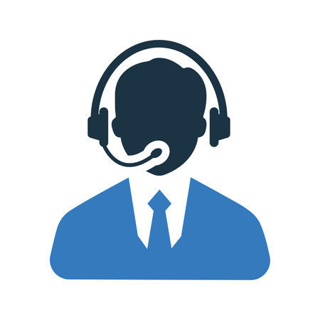 Call center, customer service, helpline icon. Simple editable vector graphics.のイラスト素材