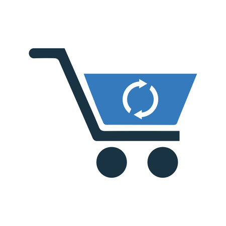 Cart, update, trolley icon. Simple editable vector graphics.のイラスト素材