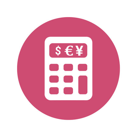 Calc, calculation, calculator icon. Rounded vector design.のイラスト素材