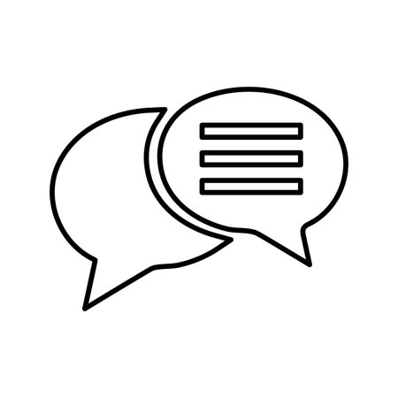 Chat bubbles, comments, chat icon. Outline vectorのイラスト素材