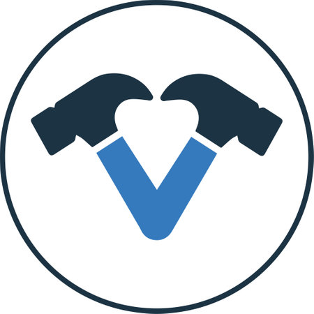 Business, hammers, job, service, vacancy, work icon. Simple editable vector graphics.のイラスト素材