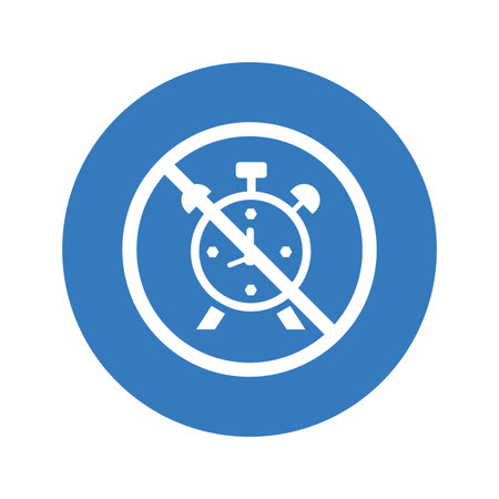 Clock prohibited, ban clock, deadline icon. Rounded vector designのイラスト素材