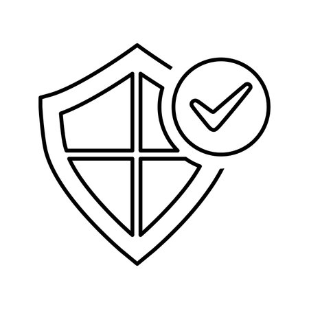 Certified, insurance, protection icon. Outline vectorのイラスト素材