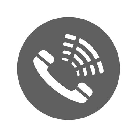 Calling, call, phone icon. Rounded vector designのイラスト素材