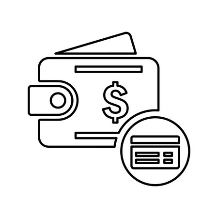 Card payment, business, debit card icon. Outline vectorのイラスト素材