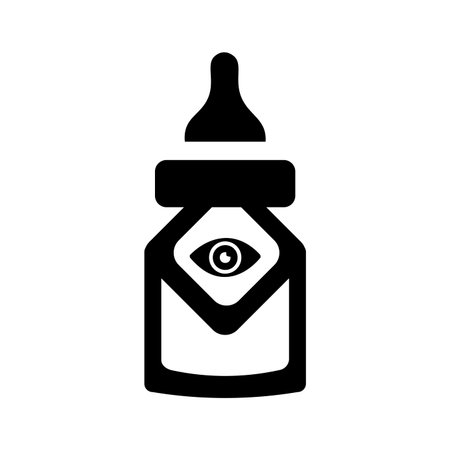 Dropper, eye drops icon. Black vector graphics.のイラスト素材