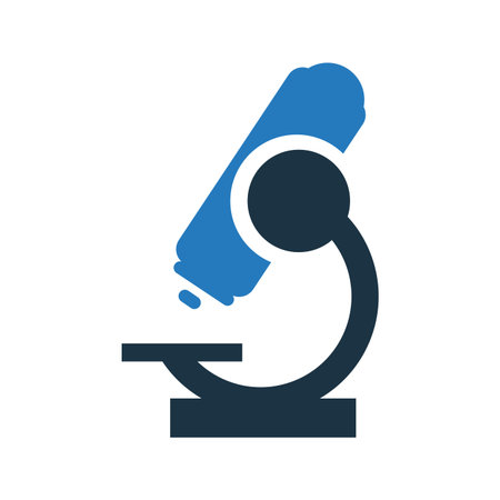 Lab, microscope, research icon. Vector design isolated on a white background.