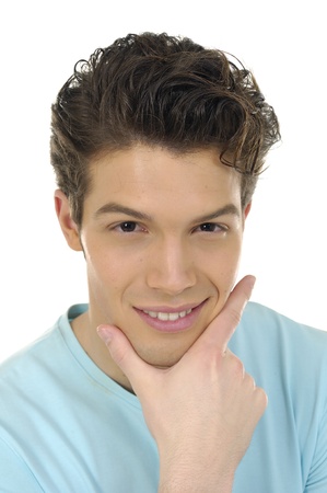 Portrait of a young man smiling,の写真素材