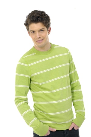 casual young man isolated over a whiteの写真素材
