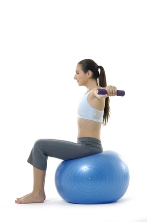 Fitness Woman on whiteの写真素材