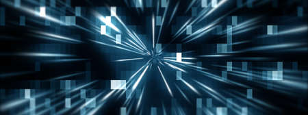 LCD screen pixels. Macro Shot Of Computer Screen, Pixels Texture. Abstract Blue Background. Close up LED Display With Color Shades technology. Closeup Monitor. Pattern Wallpaper Illuminations.の写真素材