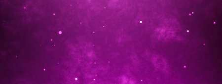 Pink festive horizontal background. Flying little sparkles on the glamorous backdropの写真素材