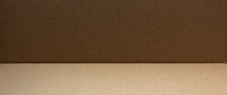 Cardboard wall and floor Brown paper background