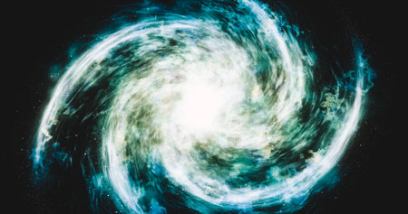 universe scene with stars and galaxies in deep space showing the beauty of space exploration...