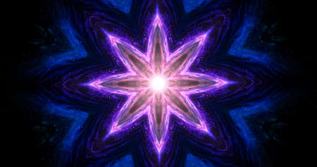 Zen energy balance concept. Meditation flower changes its geometric shape. Yoga, Buddhism, Orientalの写真素材