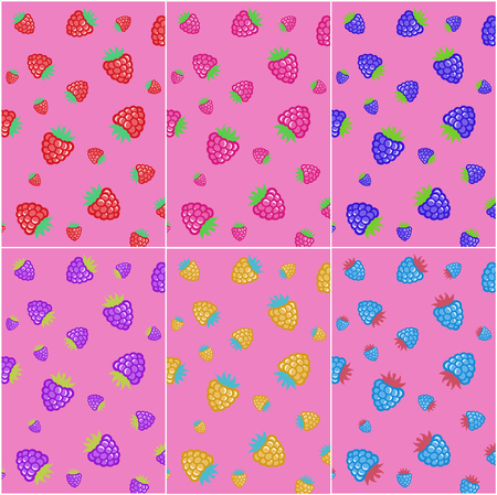 Berries color  pattern on isolated backgroundの写真素材