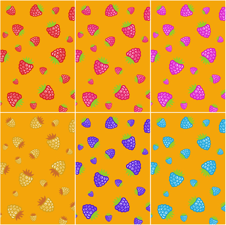 Berries color  pattern on isolated backgroundの写真素材