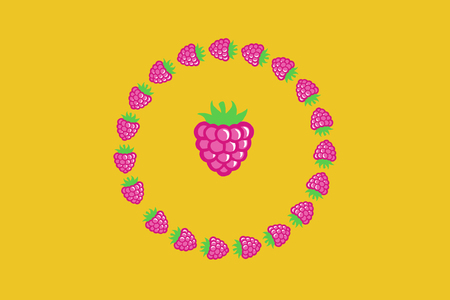 Berries color  pattern on isolated backgroundの写真素材