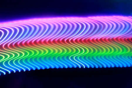 Abstract led lights on black backgroundの写真素材