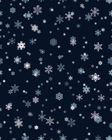 Christmas Snowflakes Background. Seamless pattern of snowflakesのイラスト素材
