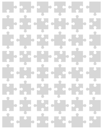 Illustration of separate parts of gray puzzleのイラスト素材