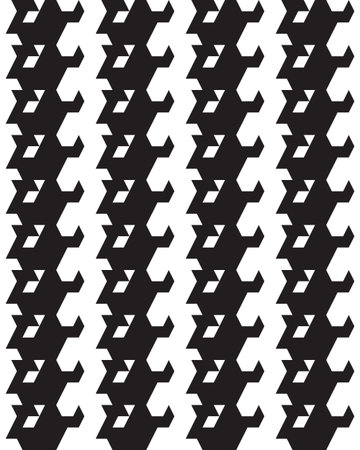 Seamless of monochrome polygonal, black and white  patterns