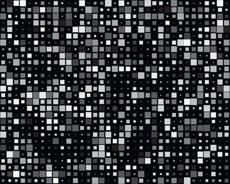 Seamless pattern with grey squares on a black backgroundのイラスト素材