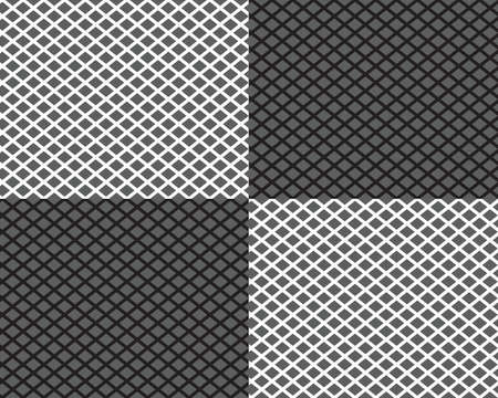 Black and white rhombus, seamless pattern illustrationのイラスト素材