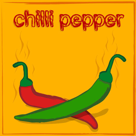 hot peppers, green and red for youのイラスト素材