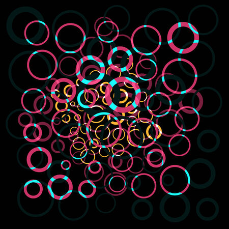 Abstract colorful circle of mutually overlapping and intertwined.のイラスト素材