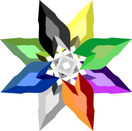 diamond star in several colors for different usesのイラスト素材