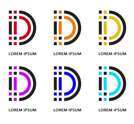 D logo. Capital letter D logo icon for your branding designのイラスト素材