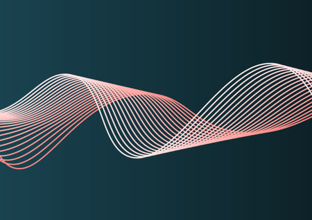 Abstract wave element for design. Digital frequency track equalizer. Stylized line art background....