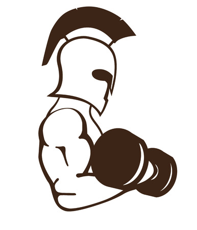 spartan athlete illustrationのイラスト素材