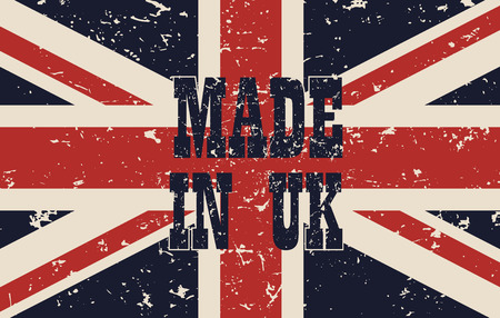made in UK grunge posterのイラスト素材
