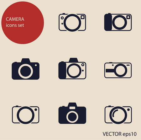 camera icons setのイラスト素材