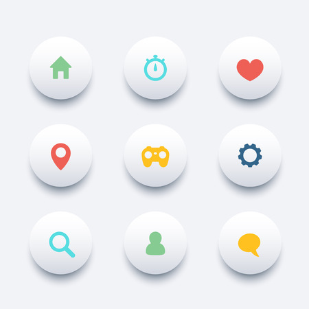 Basic web round trendy iconsの写真素材