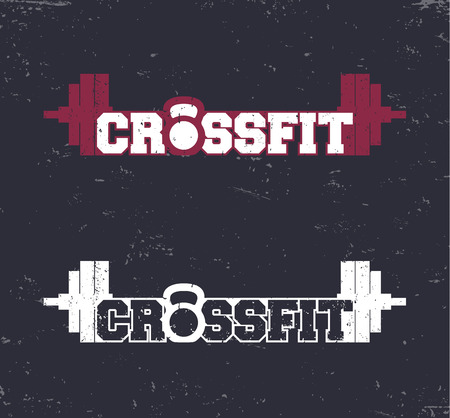 cross fit logo, sign, badgeのイラスト素材